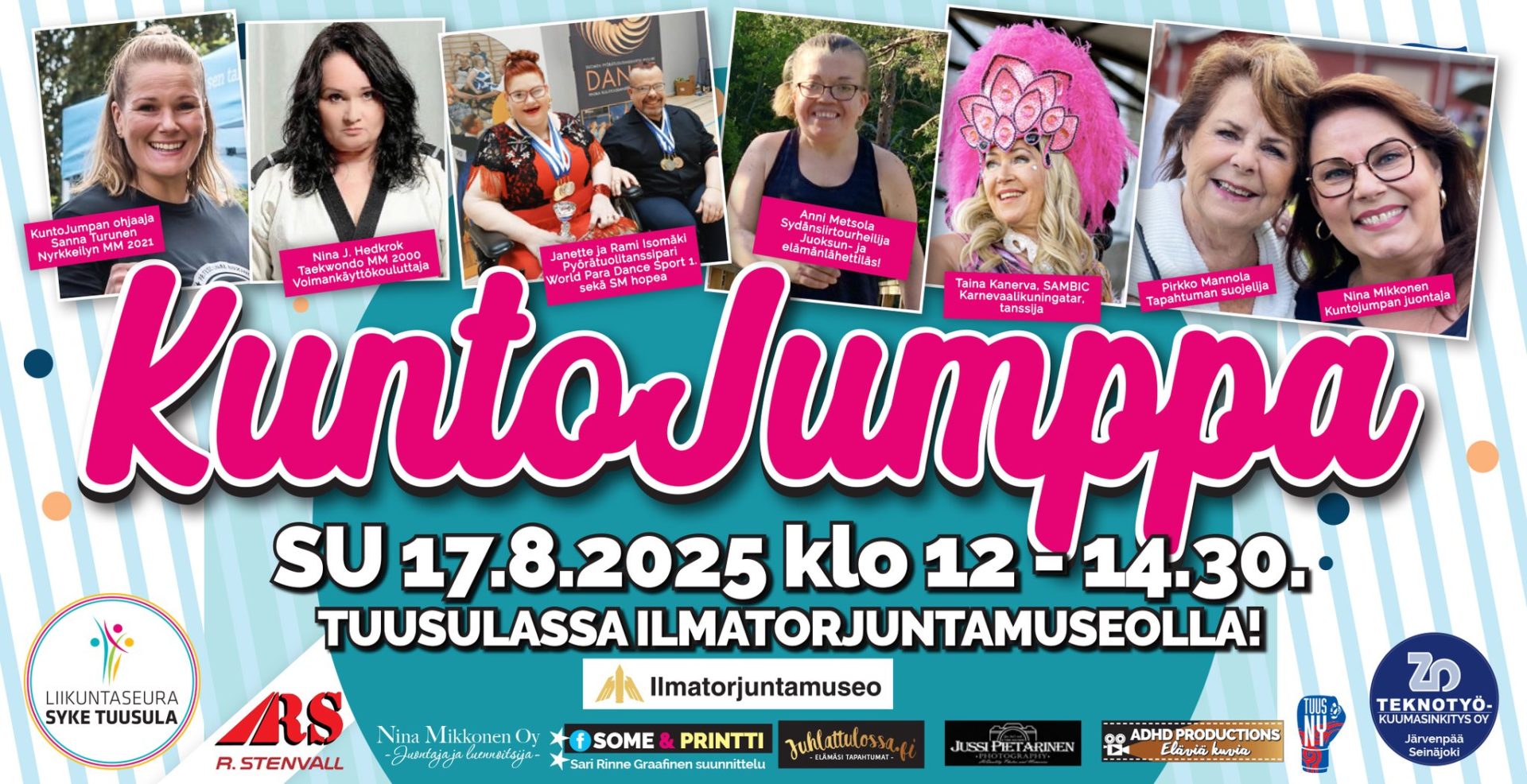Suuri Kuntojumppa-tapahtuma su 17.8. Ilmatorjuntamuseolla